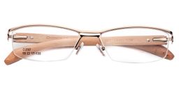 Dolly Rectangle Gold Glasses1