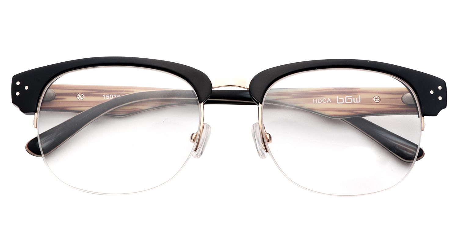 Browline Black Glasses | Zeelool Glasses1