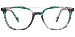 Tyra Aviator Green Floral Glasses 0