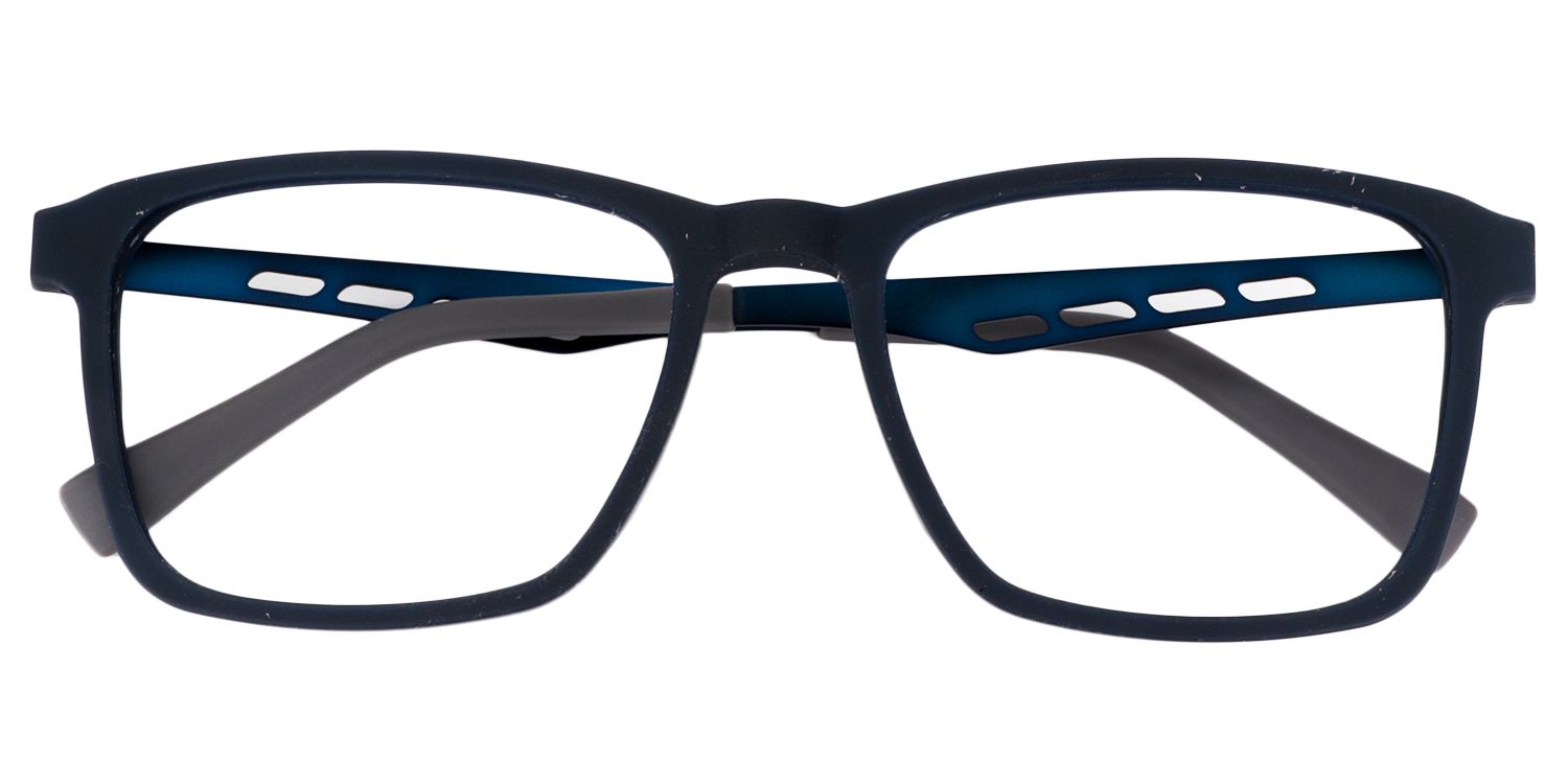 Rectangle Dark Blue Glasses | Zeelool Glasses1