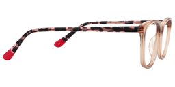 Debbie Rectangle Beige Glasses3