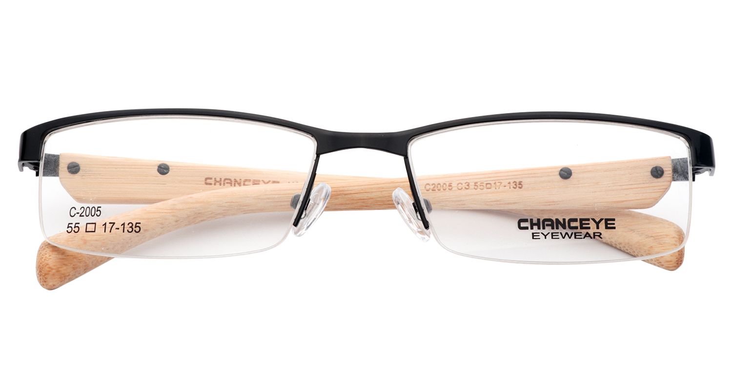 Rectangle Black Glasses | Zeelool Glasses1