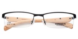 Yvonne Rectangle Black Glasses1