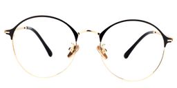 Bevis Round Black Glasses0
