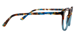 Stewart Round Blue Tortoise Glasses4