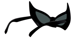 Viki Bat-shaped Black Glasses2