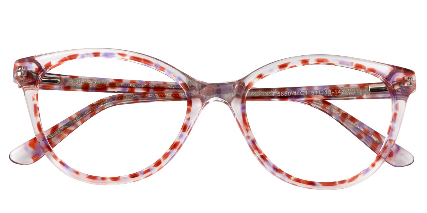 Oval Red Glasses | Zeelool Glasses1