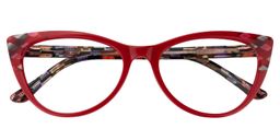 Jill Cateye Red Glasses1