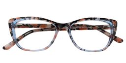 Albin Rectangle Blue Clear Glasses1