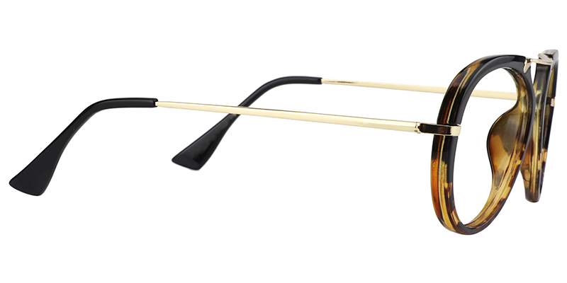 Oval Gold-Tortoise Glasses4