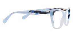 Snow Cat Eye Blue Glasses5