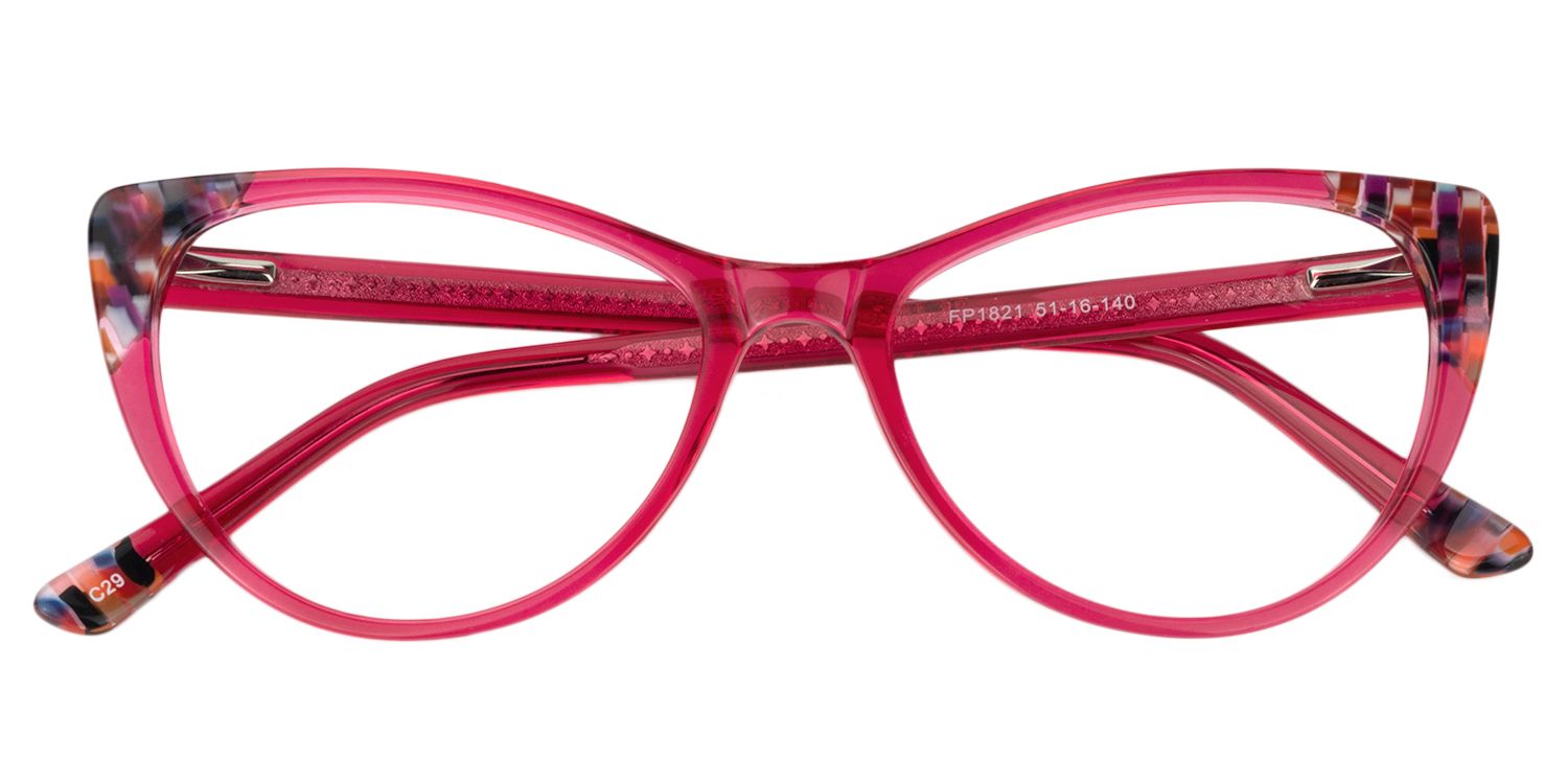 Cat Eye Red Glasses | Zeelool Glasses1