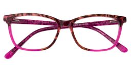 Amanda Rectangle Red Glasses1