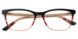 Lauren Rectangle Beige Glasses1