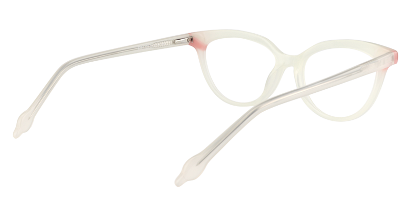 Cat Eye Creamy White Glasses | Zeelool Eyewear5