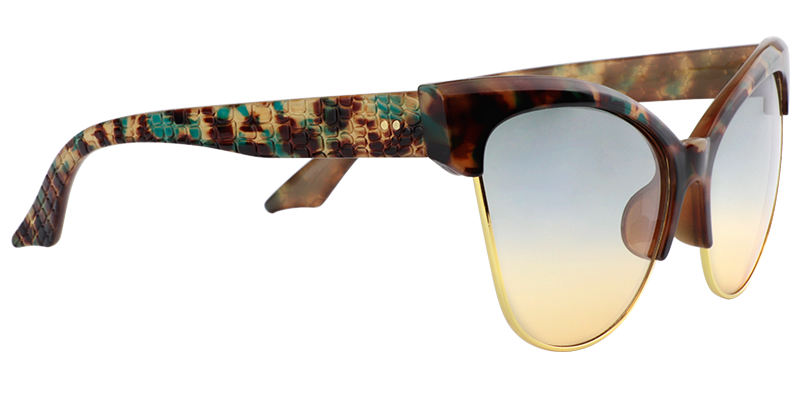 Cateye Green Floral Sunglasses | Zeelool Sunglasses Online4