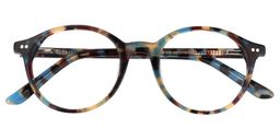Aldrin Round Blue Tortoise Glasses1
