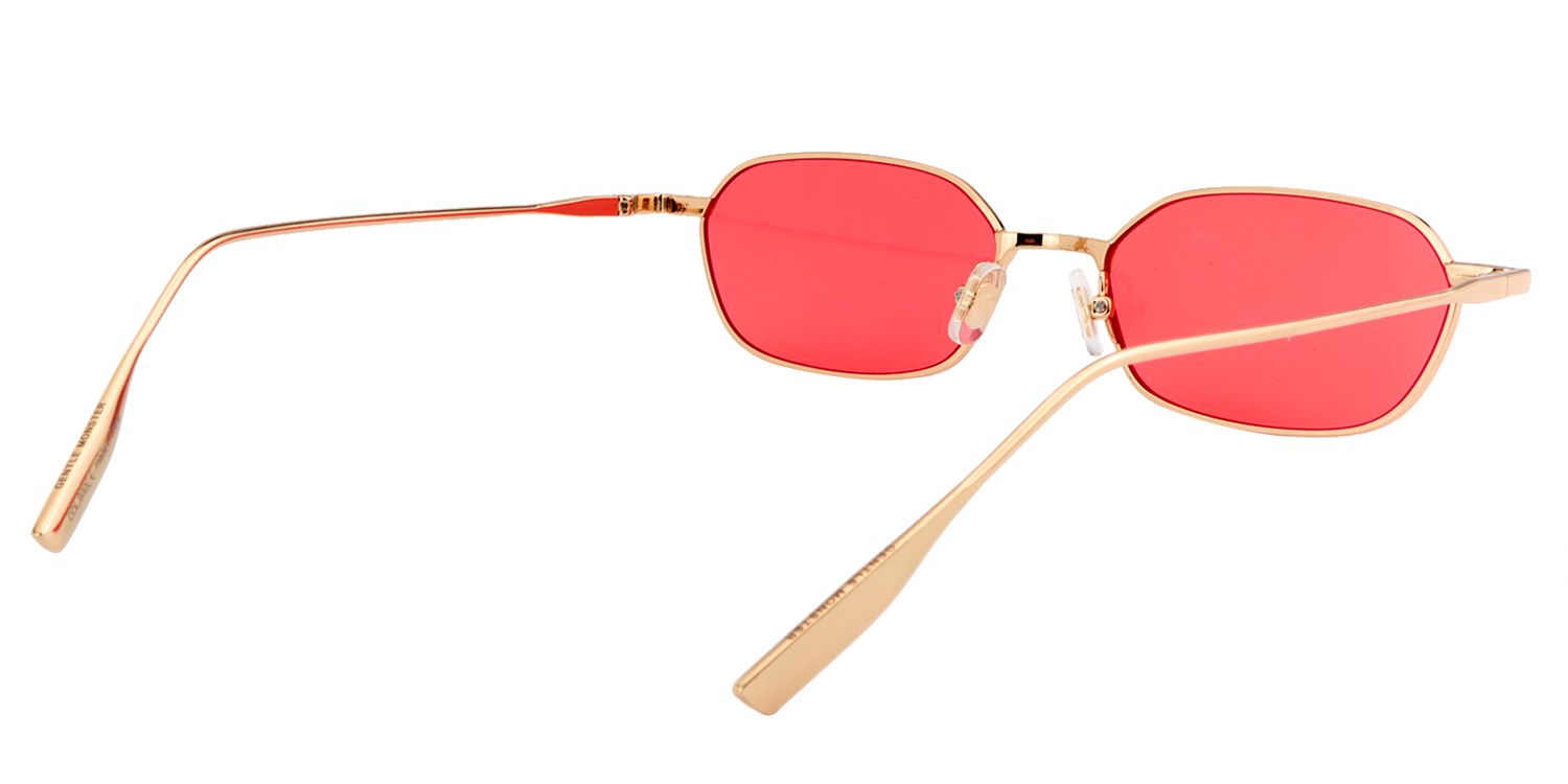Rectangle Gold Sunglasses | Zeelool Sunglasses4