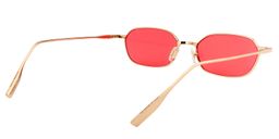 Emma Rectangle Gold Sunglasses4
