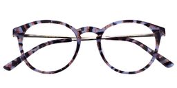 Blanche Round Purple Glasses 1