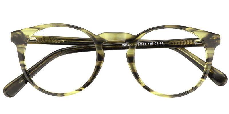 Round Green/Tortoise Glasses | Zeelool Eyeglass Frames1