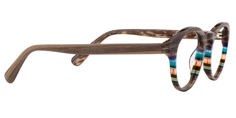 Round Wood Glasses | Zeelool Affordable Eyeglasses4