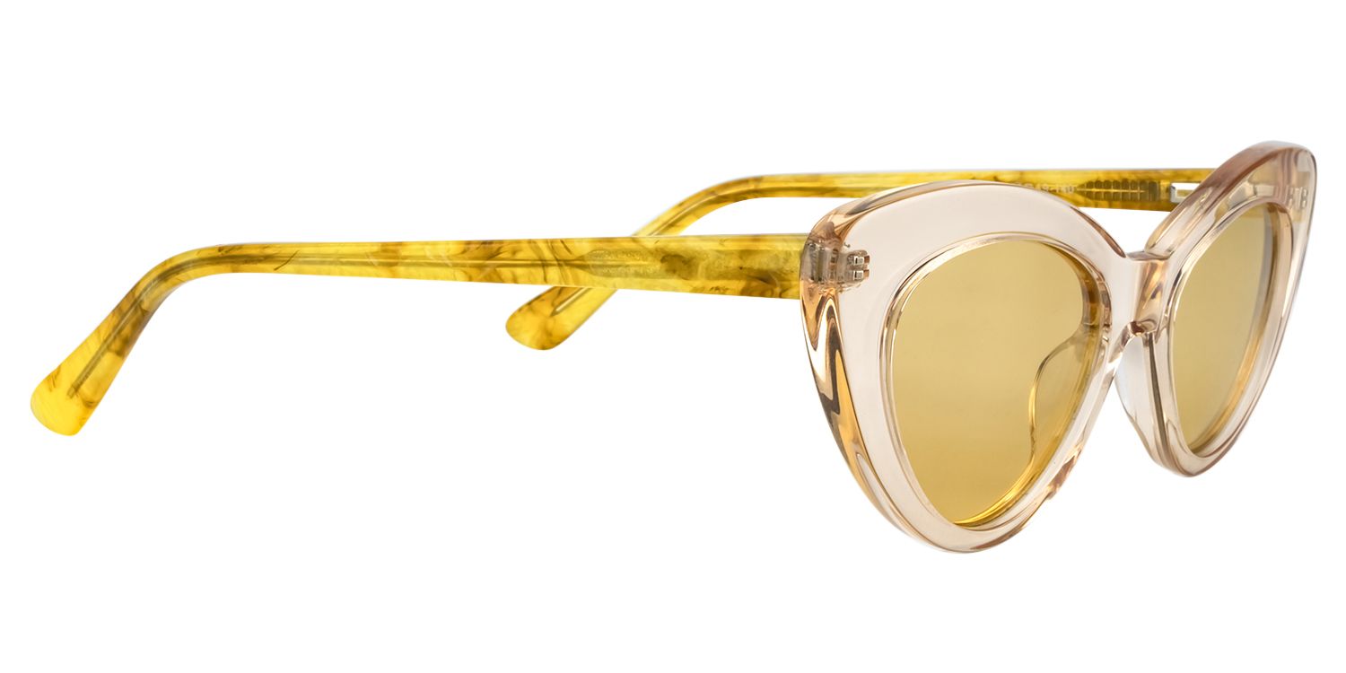 Cat eye Beige Clear Sunglasses | Zeelool Sunglasses4