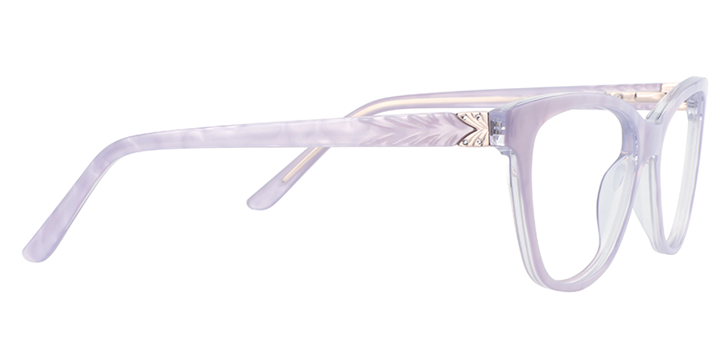 Oval Light Purple Glasses | Zeelool Prescription Glasses4