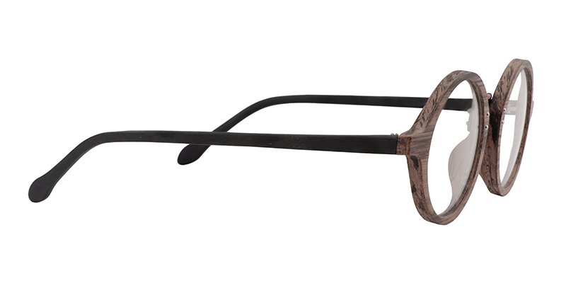 Round Brown Glasses | Zeelool Eyeglasses Online4