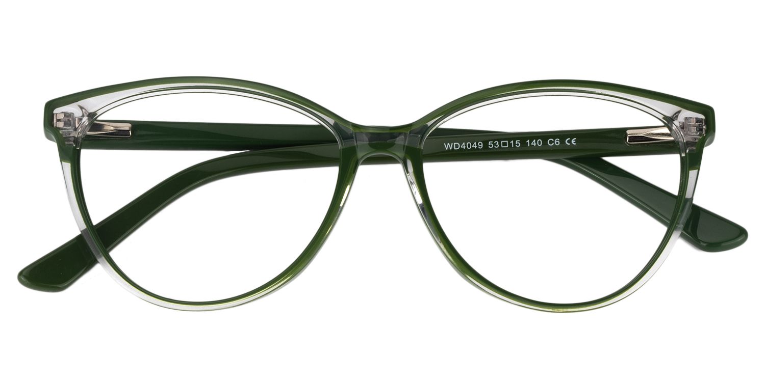 Oval Dark Green Glasses | Zeelool Glasses1