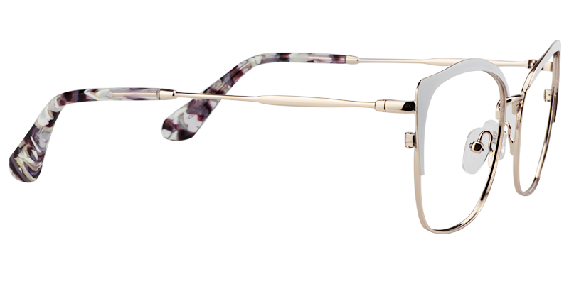 Cateye White Glasses4