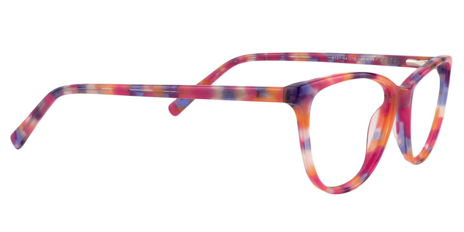 Oval Purple-Pattern Glasses | Zeelool Glasses4