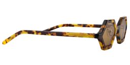 Xaviar Geometric Yellow Tortoise Sunglasses4