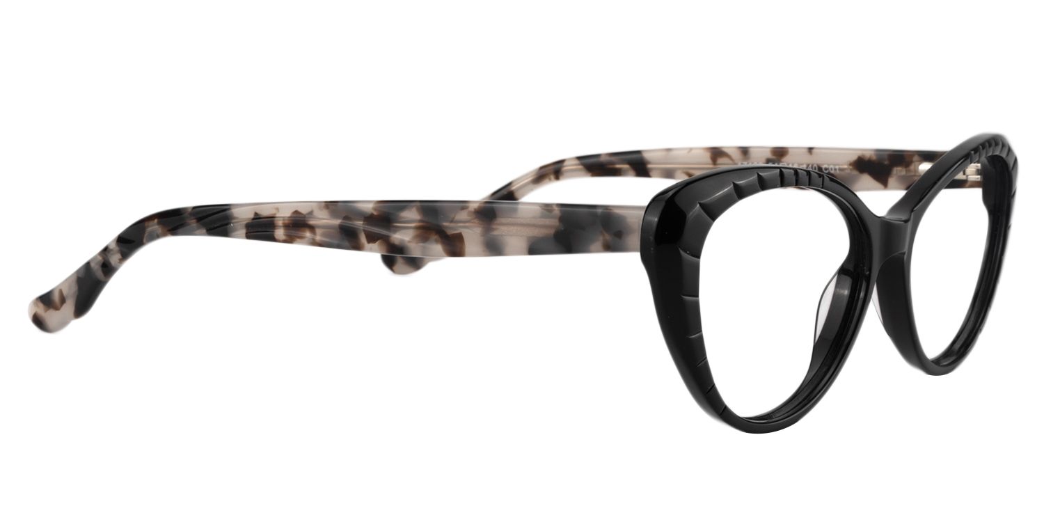 Cat eye Black Glasses | Zeelool Glasses4