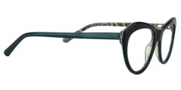 Xela Cat eye Dark Green Glasses4