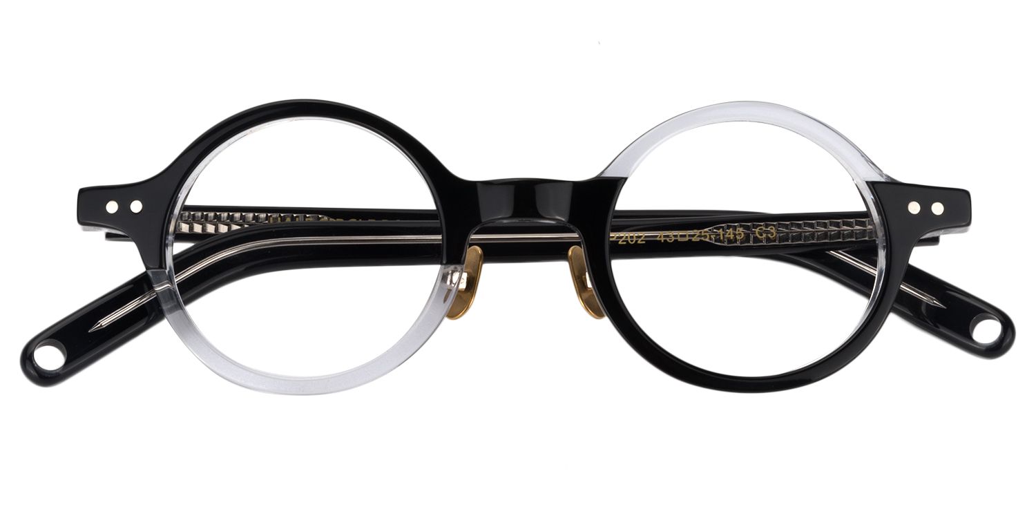 Round Black Clear Glasses | Zeelool Glasses1