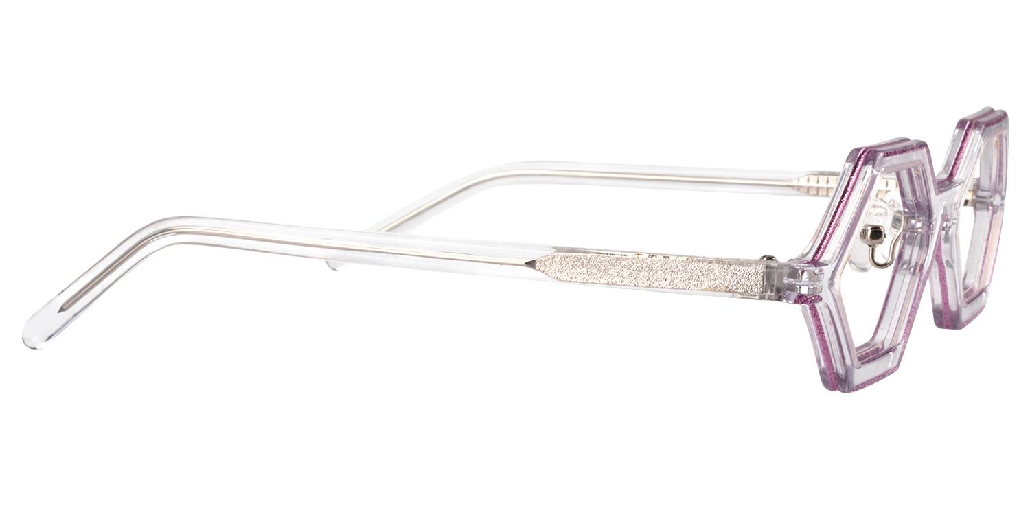Geometric Purple Glasses | Zeelool Glasses4
