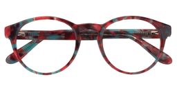 Caitlyn Round Red Floral Glasses1