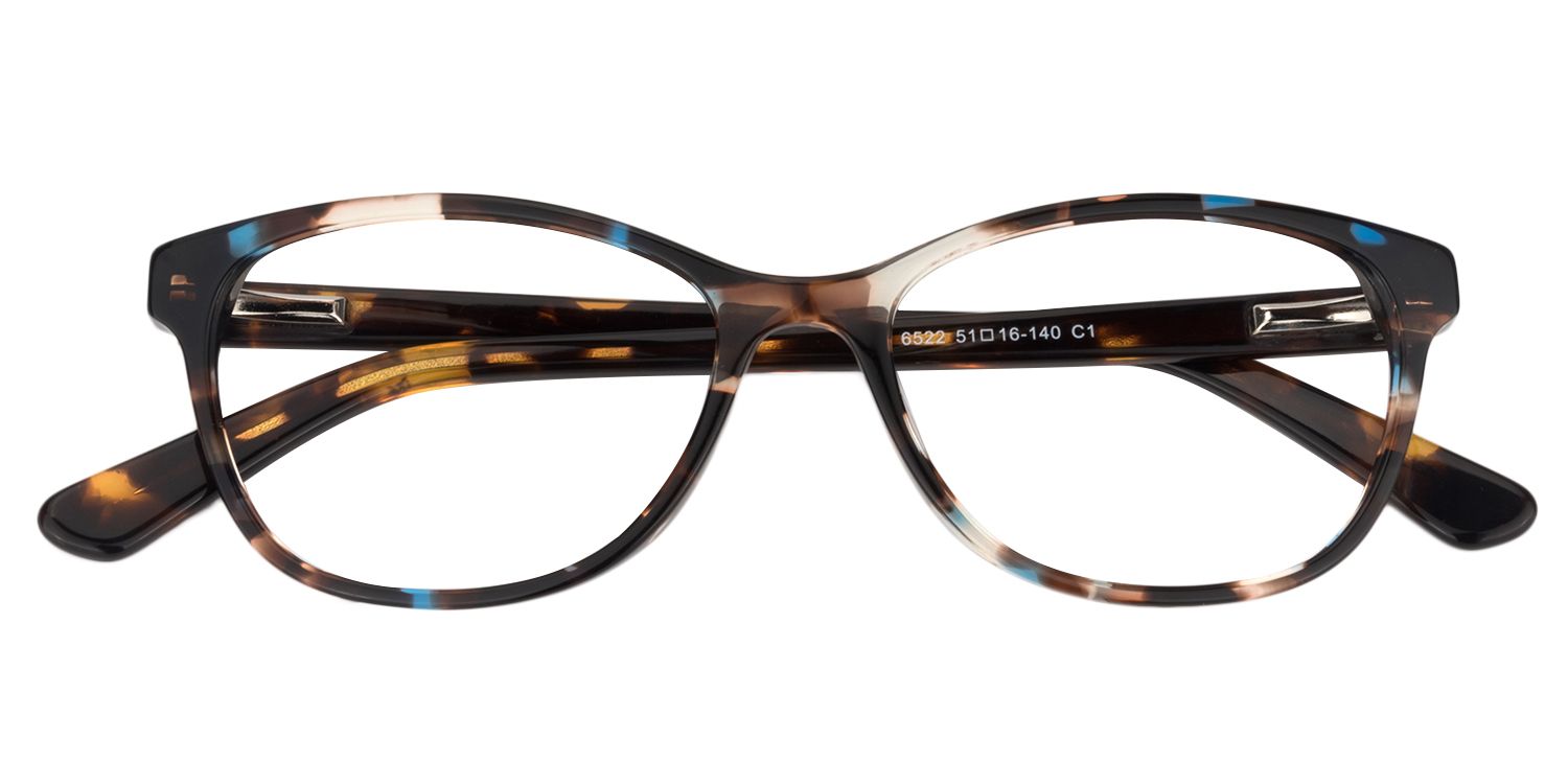 Oval Blue Tortoise Glasses | Zeelool Glasses1