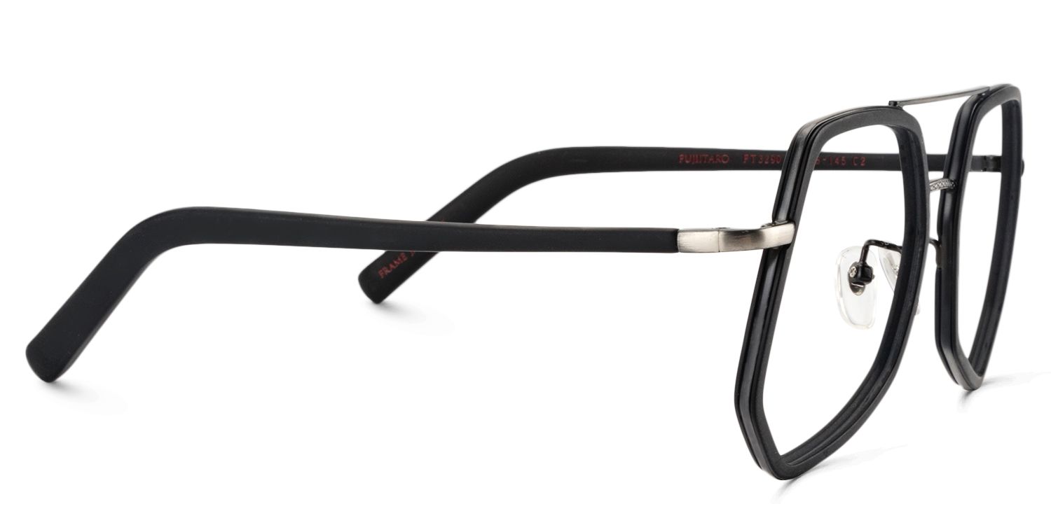 Aviator Black Glasses | Zeelool Glasses4