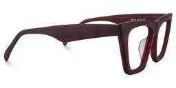 Cecile Cat Eye Red Glasses5