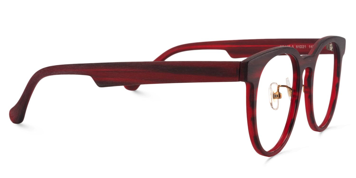 Round Red Glasses | Zeelool Glasses4