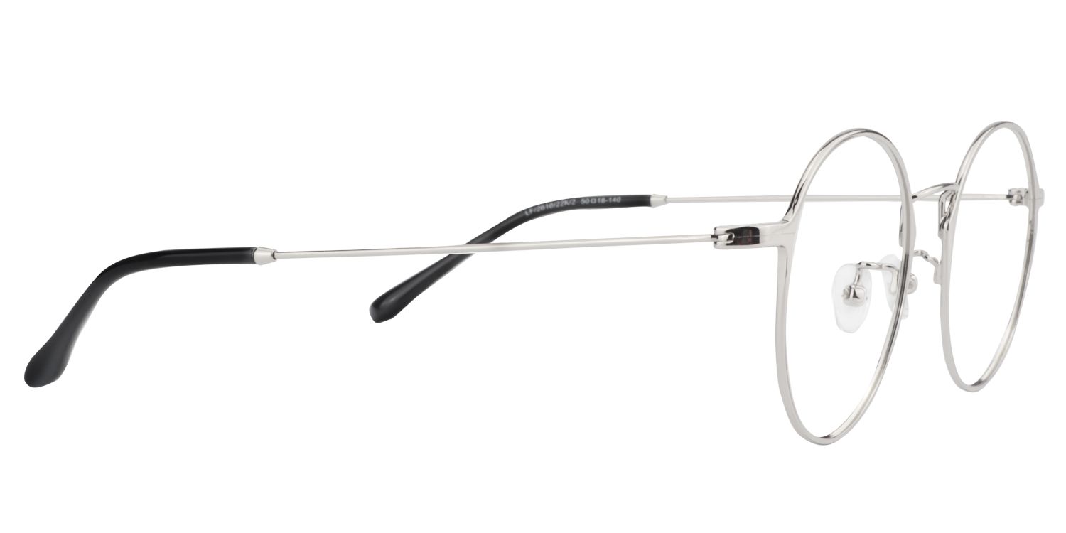 Round Silver Glasses | Zeelool Glasses4