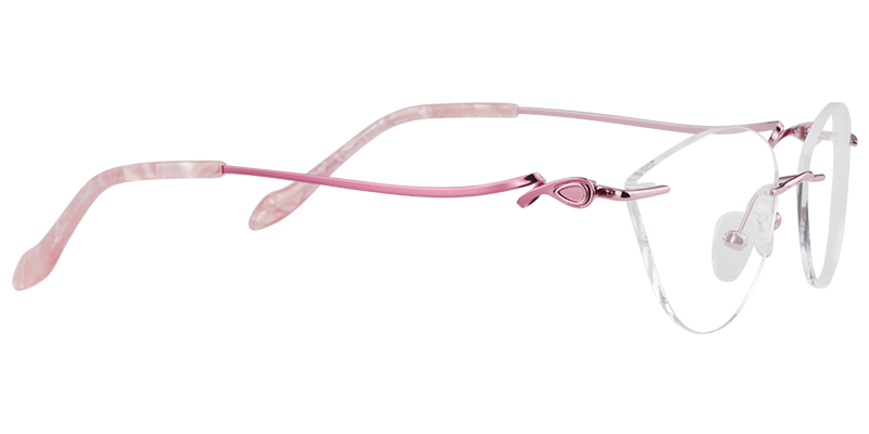 Cateye Pink Glasses | Zeelool Eyeglass Frames4