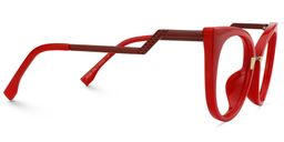 Jacqueline Cat Eye Red Glasses5