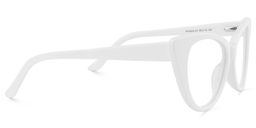 Cindy Cat Eye White Glasses4