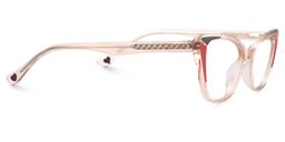 Candace Cat eye Beige Clear Glasses4