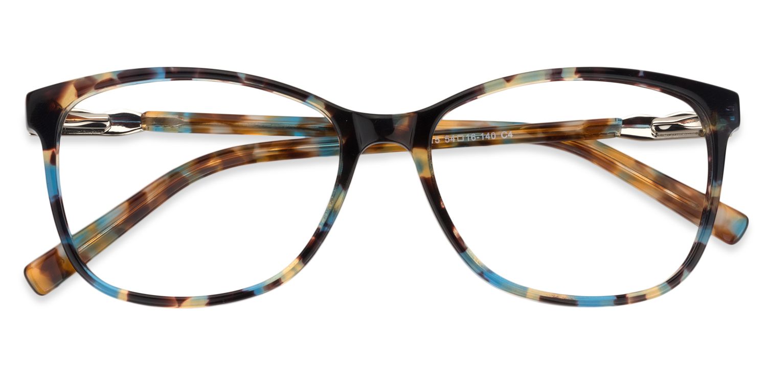 Square Blue Tortoise Glasses | Zeelool Glasses1