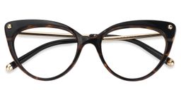 Alivia Cat Eye Yellow Tortoise Glasses1