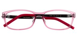 Althea Rectangle Red/Pink Glasses1